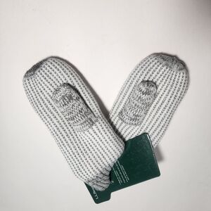 LL BEAN WOMEN'S WINTER LINED MITTENS WARM NEW OS GRAY